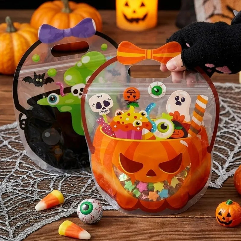 Spooky Halloween Goodie Bags – Self-Sealing Candy & Treat Pouches